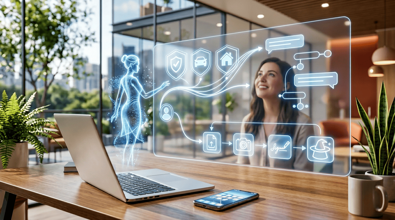 Insurance customer support and policy guidance with AI chatbots